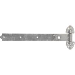 Smith & Locke Self-Colour Straight Heavy Duty Reversible Gate Hinges 195mm  x 520mm x 60mm 2 Pack - Screwfix