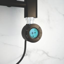 Flomasta 1200mm x 500mm 1023BTU Black Flat Electric Towel Radiator