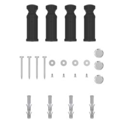 Flomasta 1200mm x 500mm 1023BTU Black Flat Electric Towel Radiator