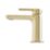 Highlife Bathrooms Rona Brushed Brass 118mm Cloakroom Lever Mono Basin Mixer Tap  With Clicker Waste