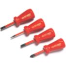 C.K  Mixed Stubby VDE Screwdriver Set 4 Pieces