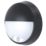 Luceco Eco Outdoor Round LED Eyelid Bulkhead With PIR Sensor Black/White 10W 400lm