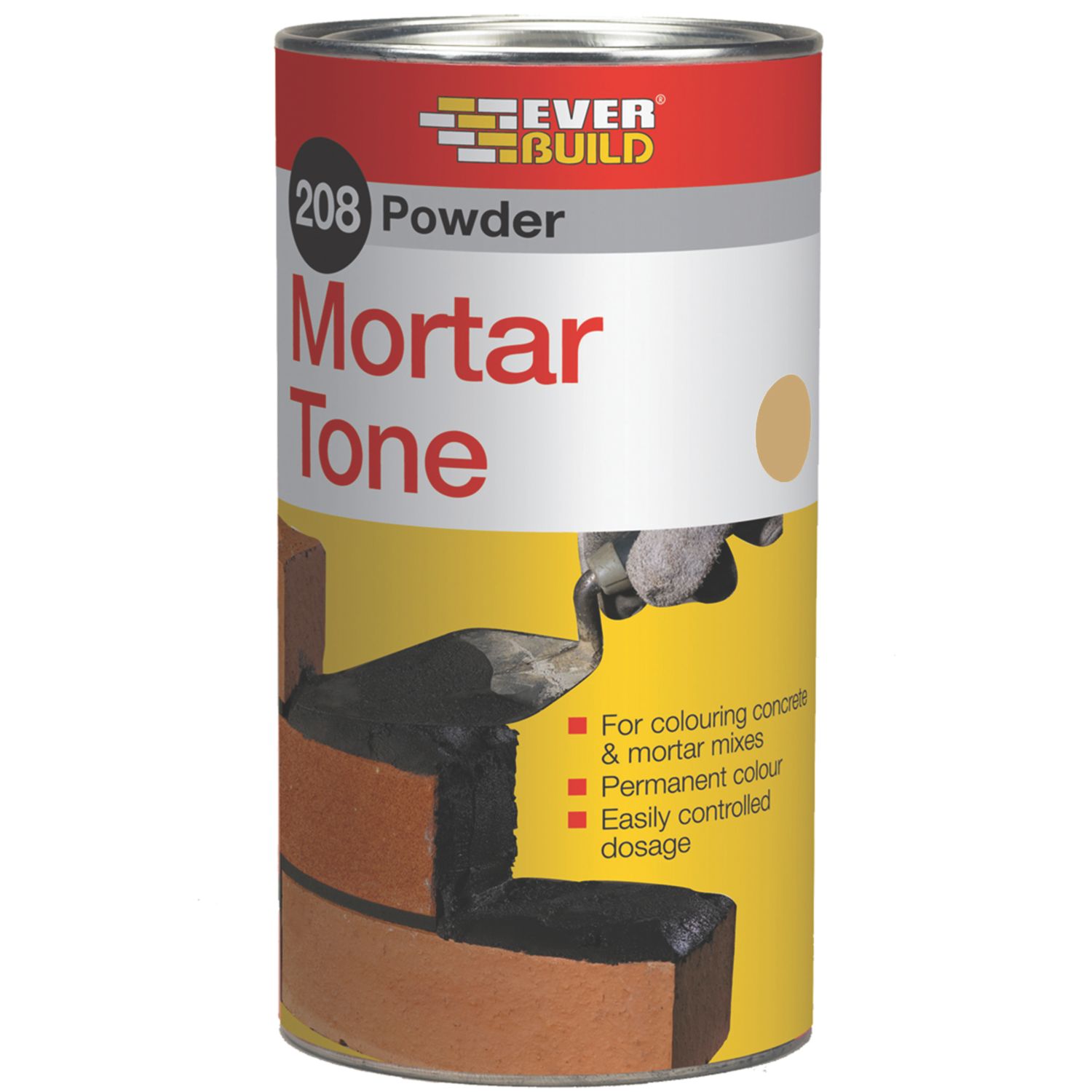 Everbuild 208 Powder Mortar Tone Buff 1kg (472KK)
