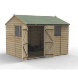 Forest Beckwood 9' 6" x 8' (Nominal) Reverse Apex Shiplap Timber Shed with Base & Assembly