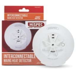 Hispec Fast Fix HE/FF Mains Interlinked Heat Alarm