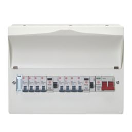 Wylex  16-Module 9-Way Populated High Integrity Dual RCD Consumer Unit with SPD
