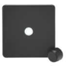 Knightsbridge Screwless 1-Gang Modular Dimmer Switch Matt Black