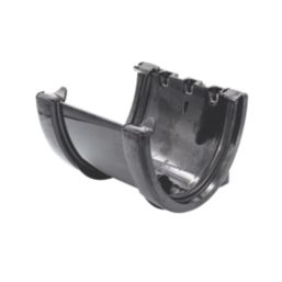FloPlast Hi-Cap uPVC Half Round Union Bracket Black 115mm