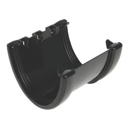 FloPlast Hi-Cap uPVC Half Round Union Bracket Black 115mm
