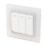 Retrotouch Crystal 10A 3-Gang 2-Way Light Switch  White Glass