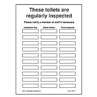 "These Toilets are Regularly Inspected" Sign 297 x 210mm