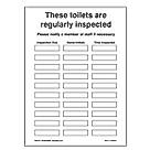 "These Toilets are Regularly Inspected" Sign 297mm x 210mm