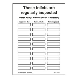 "These Toilets are Regularly Inspected" Sign 297mm x 210mm