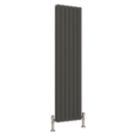 Reina Harley Double 1600mm x 420mm 3681BTU Anthracite Vertical Designer Radiator