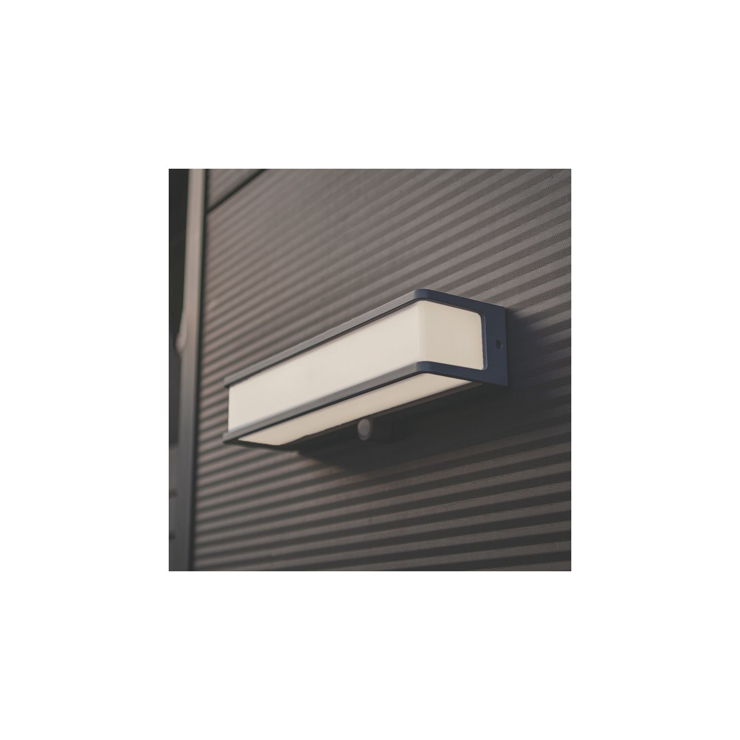 Lutec Doblo Outdoor LED Solar Wall Light With PIR Sensor Dark Grey 1800lm (473EF)