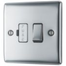 British General Nexus Metal 13A Switched Fused Spur  Polished Chrome