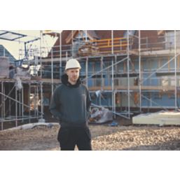 Apache Kingston Hooded Sweatshirt Grey/Black Large 25" Chest