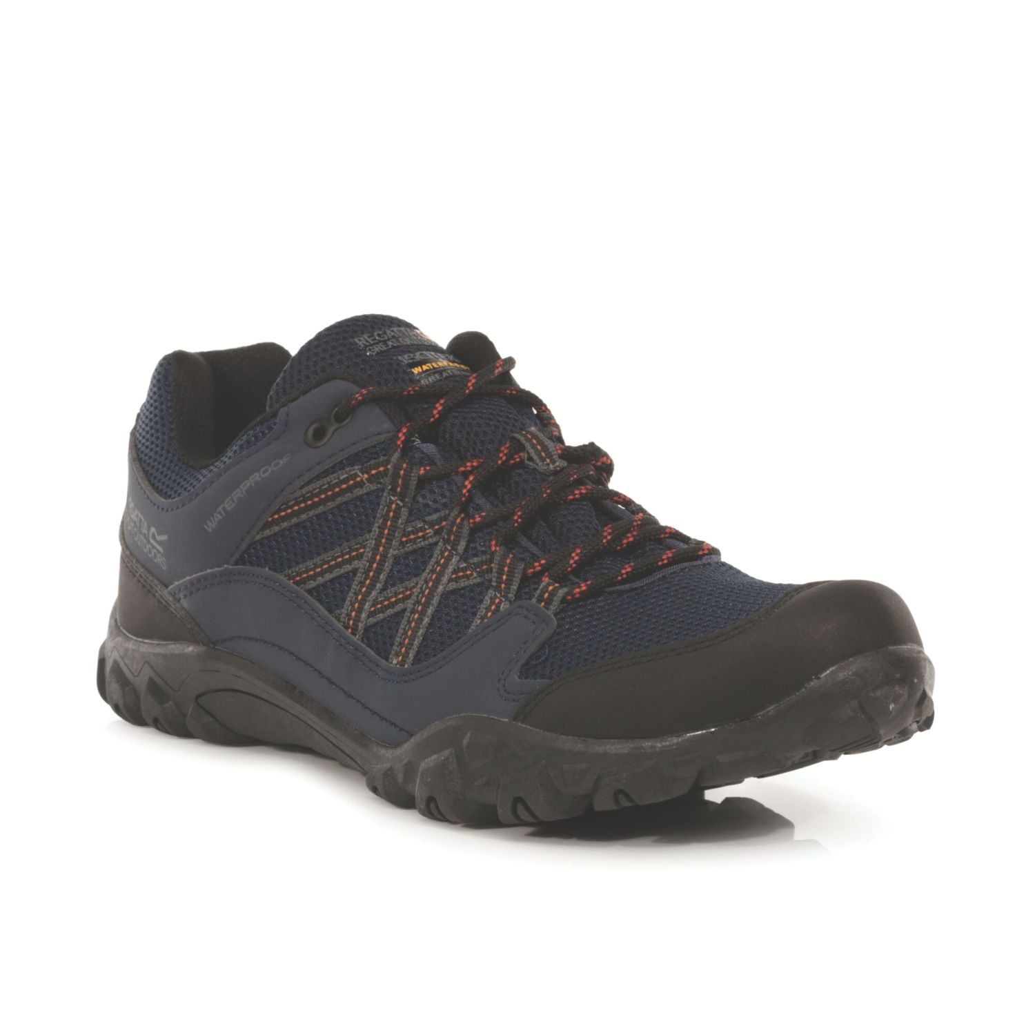 Regatta Edgepoint III Size 11 Navy/Burnt Umber Waterproof Non Safety Shoes (473JU)