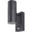 Luceco Azurar Outdoor Up/Down Wall Light With PIR Sensor Black