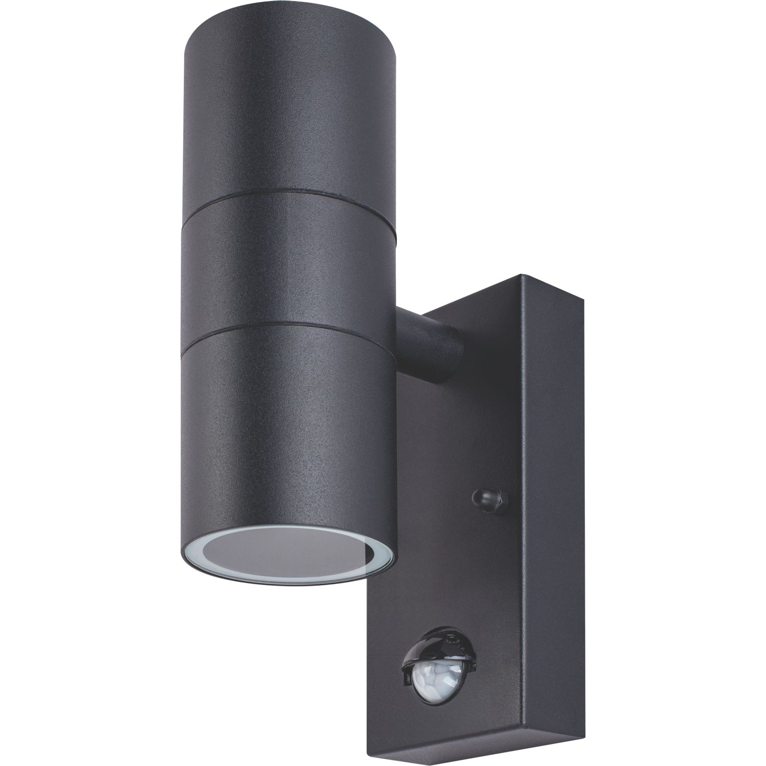Luceco Azurar Outdoor Up/Down Wall Light With PIR Sensor Black (473JX)