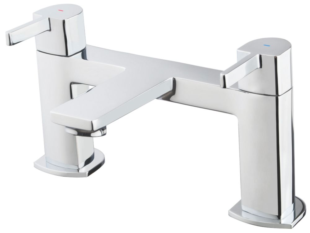 Swirl Brue DeckMounted Bath Filler Tap Chrome Screwfix