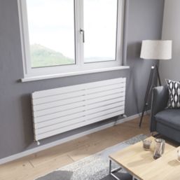 Ximax Oceanus 595mm x 1500mm 4935BTU White Horizontal Designer Radiator