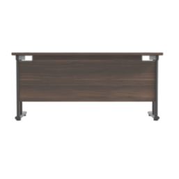 TC Group Aztec Twin Upright Rectangular Office Desk Dark Walnut/Black ...