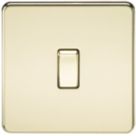 Knightsbridge  10AX 1-Gang Intermediate Switch Polished Brass