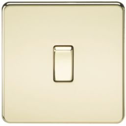 Knightsbridge  10AX 1-Gang Intermediate Switch Polished Brass