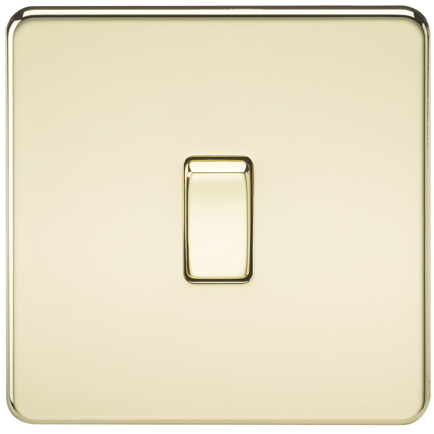 Knightsbridge 10AX 1-Gang Intermediate Switch Polished Brass (473TX)