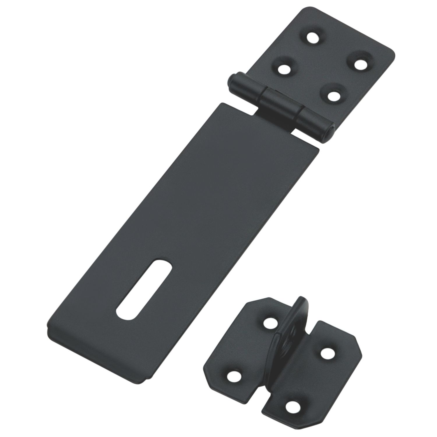 Smith & Locke Hasp & Staple Black Powder-Coated 152mm (473VE)
