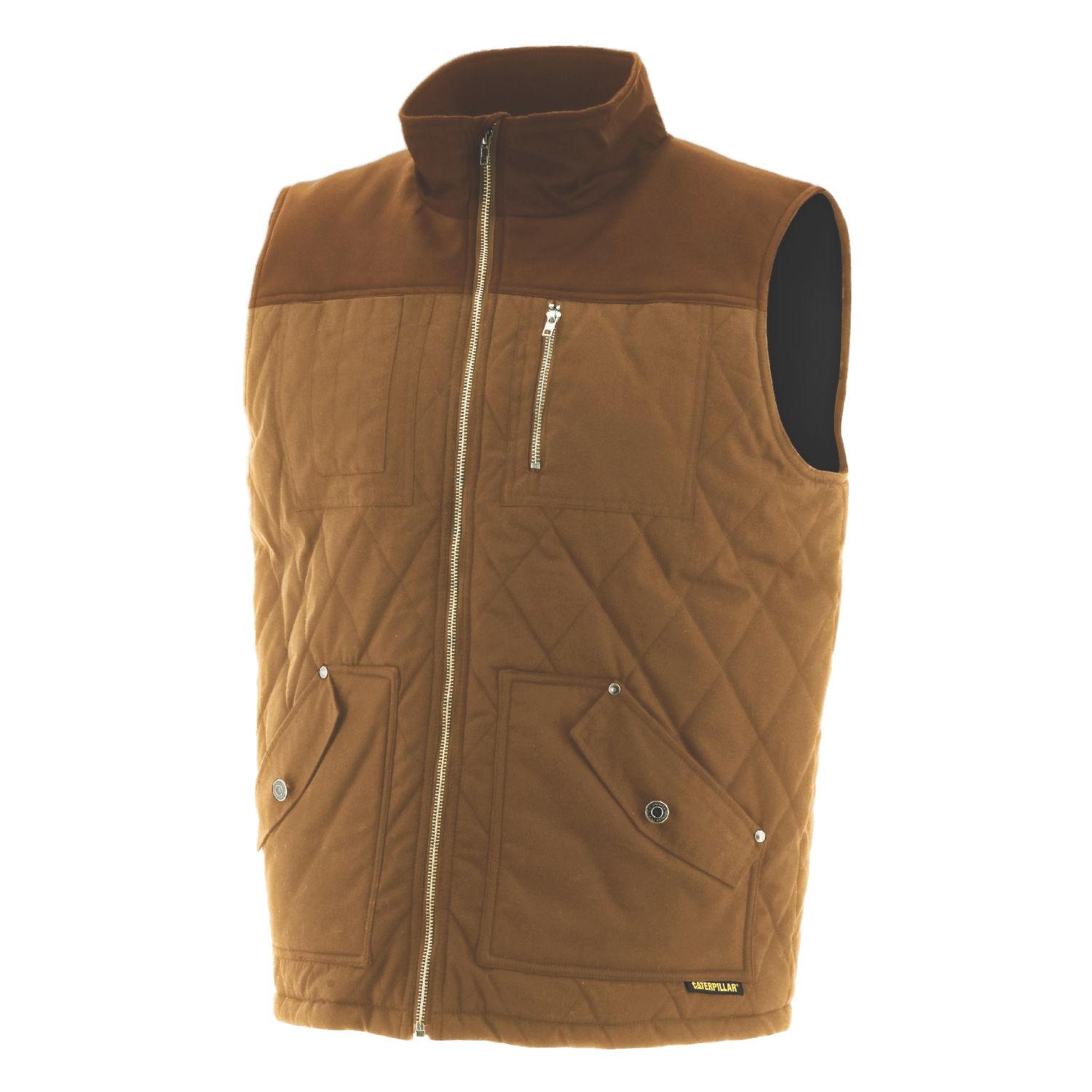 CAT Waxed Cotton Vest Body Warmer Metallic Medium 38" Chest (473XC)