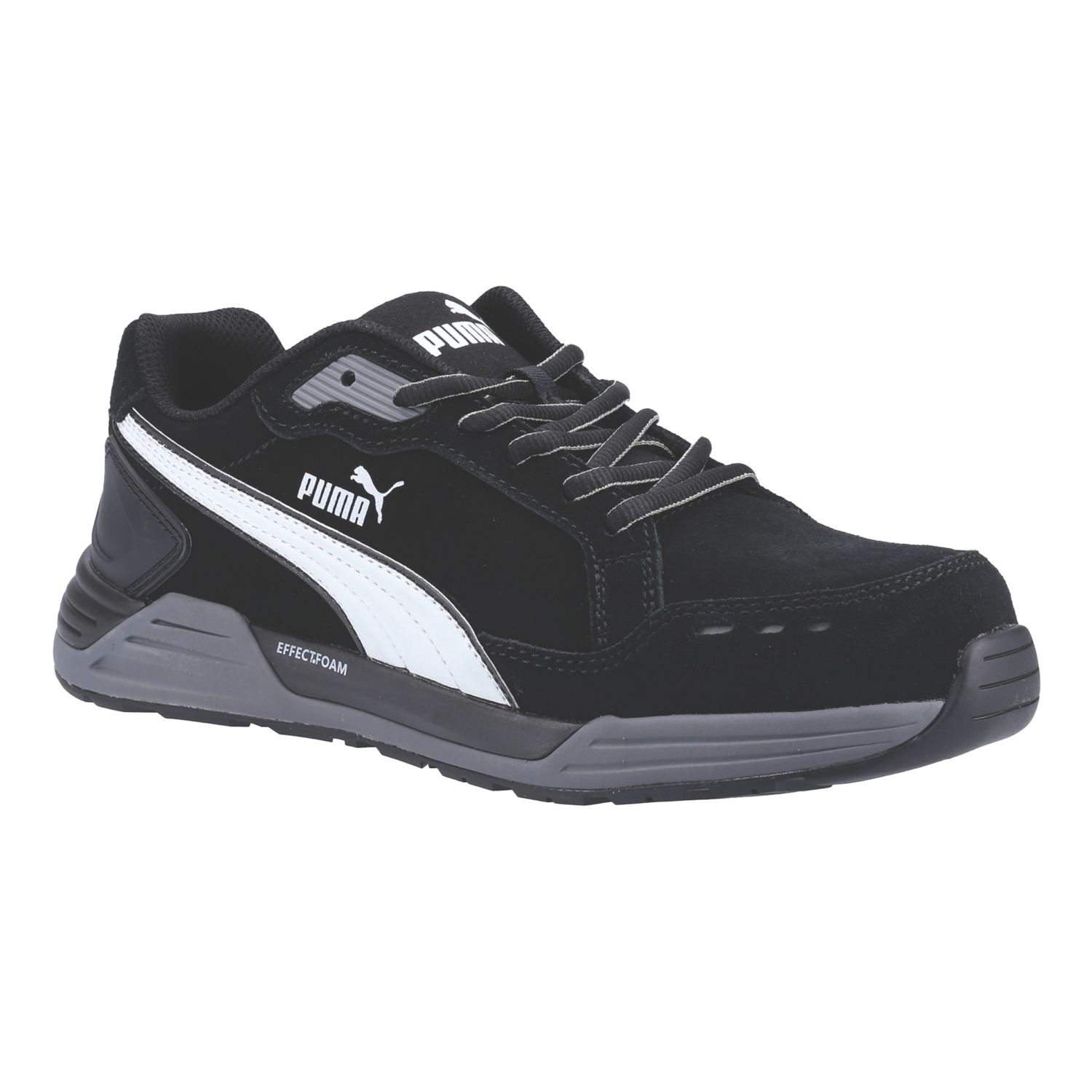 Puma Airtwist Low S3 Size 12 Black Water-Resistant Safety Trainers (473XG)