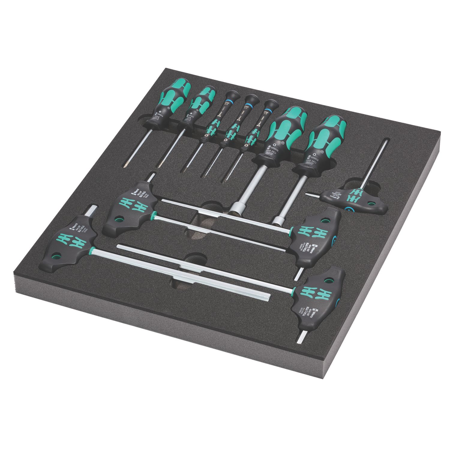 Wera 9713 (1) Foam Insert Hex Screwdriver Set 12 Pcs (473XX)