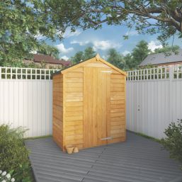 Mercia Value Windowless 5' x 2' 6" (Nominal) Apex Overlap Timber Shed