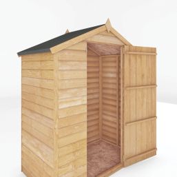 Mercia Value Windowless 5' x 2' 6" (Nominal) Apex Overlap Timber Shed