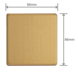 Varilight  1-Gang Blanking Plate Brushed Brass