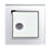 Retrotouch Crystal 1-Gang Coaxial TV Socket White Glass with White Inserts