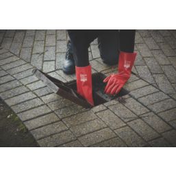 Site  PVC 16" Gauntlets Red Large