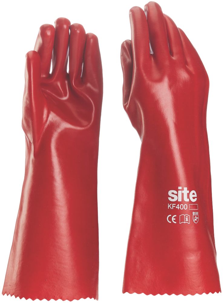 Site SWG321 Thermal Cut Resistant Gloves Grey/Black Large - Screwfix