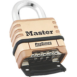 Master Lock  Weatherproof  Combination  Padlock Brass 58mm