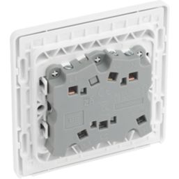 British General Evolve 10A 1-Gang 3-Pole Fan Isolator Switch Pearlescent White  with White Inserts