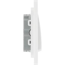 British General Evolve 10A 1-Gang 3-Pole Fan Isolator Switch Pearlescent White  with White Inserts