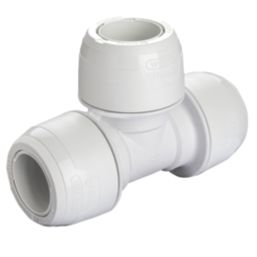 Hep2O  Plastic Push-Fit Equal Keyless Tee 22mm 10 Pack