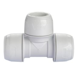 Hep2O  Plastic Push-Fit Equal Keyless Tee 22mm 10 Pack