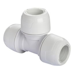 Hep2O  Plastic Push-Fit Equal Keyless Tee 22mm 10 Pack