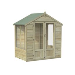 Forest Oakley 6' x 4' (Nominal) Apex Timber Summerhouse with Base & Assembly
