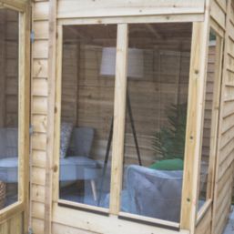 Forest Oakley 6' x 4' (Nominal) Apex Timber Summerhouse with Base & Assembly