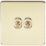Knightsbridge  10AX 2-Gang 2-Way Light Switch  Polished Brass