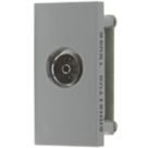 British General  Modular Isolated Coaxial TV / FM Socket Grey